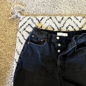 TOPSHOP Black Dad Jeans